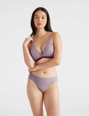 Knix Essential Lace Bikini Bottoms Purple | MQDFHB-275