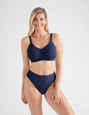 Knix Light Leakproof No-Show French Underwear Navy | GJLIHZ-279