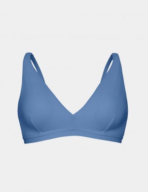 Knix Micro Modal Rib Bras Blue | SBTAUF-029