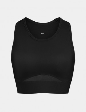 Knix Momenta Racerback Sports Bras Black | SRUJLA-712