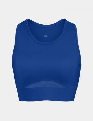 Knix Momenta Racerback Sports Bras Blue | ZQLOVP-873