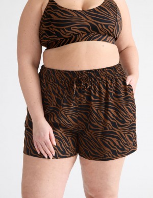 Knix Poolside Shorts Brown / Black | LRTAJO-375