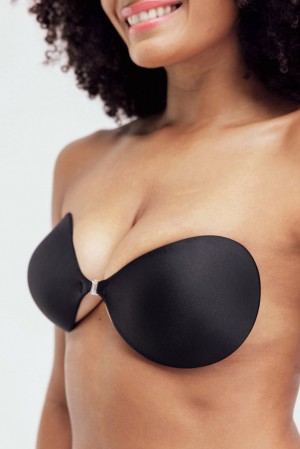 Knix Push-Up Luxe Adhesive Reusable Bras Black | WGDLMN-730