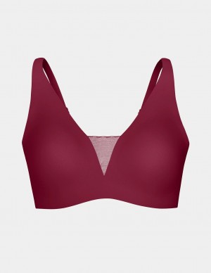 Knix Revolution Shadow Mesh Bras Red | LNKBIF-693