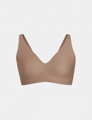 Knix Revolution V-Neck Bras Coffee | KJHRVS-197