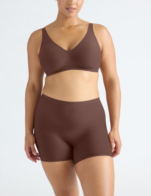 Knix Shortie Thigh Saver® 4 Shorts Brown | MGPFNK-075