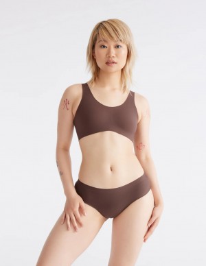 Knix Super Leakproof® No-Show Bikini Bottoms Chocolate | RBPTGM-215