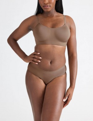 Knix Super Leakproof® No-Show Bikini Bottoms Chocolate | GWAEJI-794