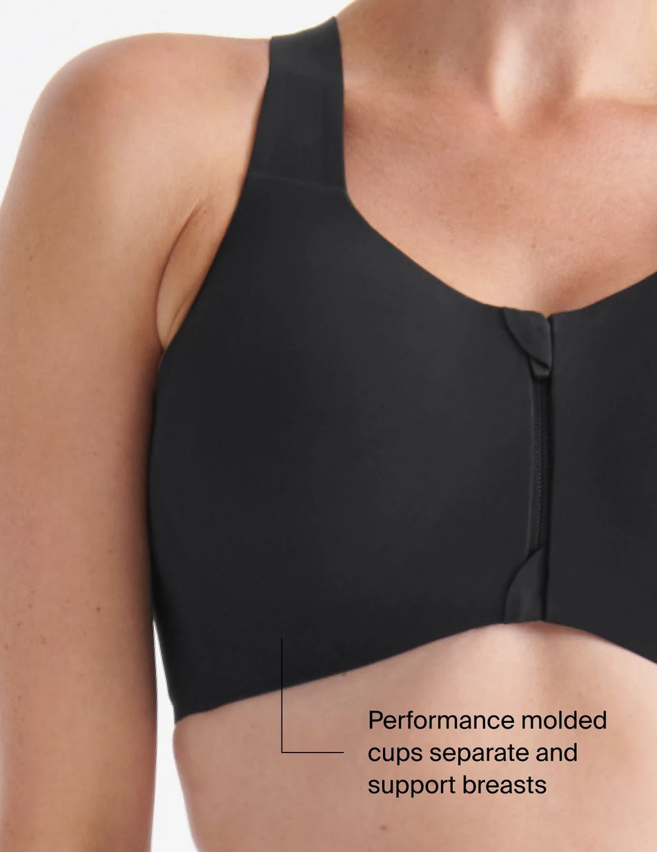 Knix Catalyst Front Zip Sports Bras Black | TAJOBM-012