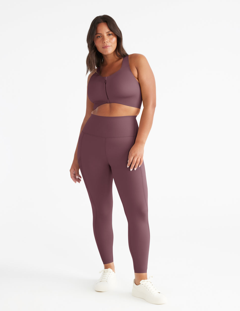 Knix Catalyst Front Zip Sports Bras Purple | GZDPCW-267