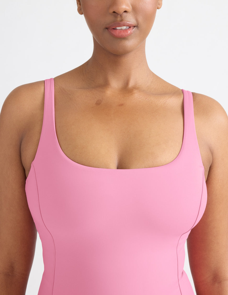 Knix Cinch Shaper One Piece Swimsuits Pink | CXSKEG-392