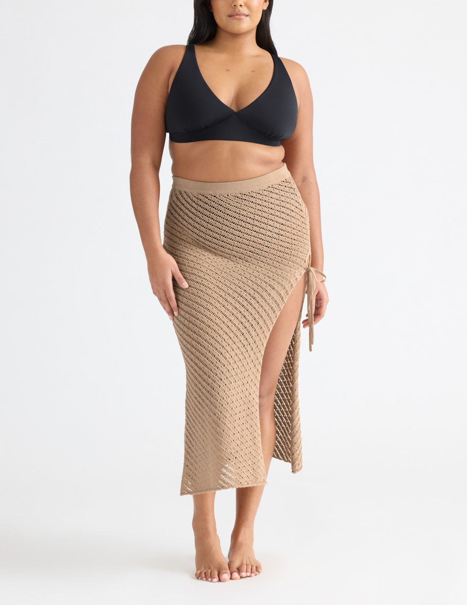 Knix Crochet-Knit Beach Skirts Apricot | AZPDRQ-148