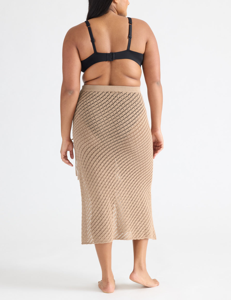 Knix Crochet-Knit Beach Skirts Apricot | AZPDRQ-148