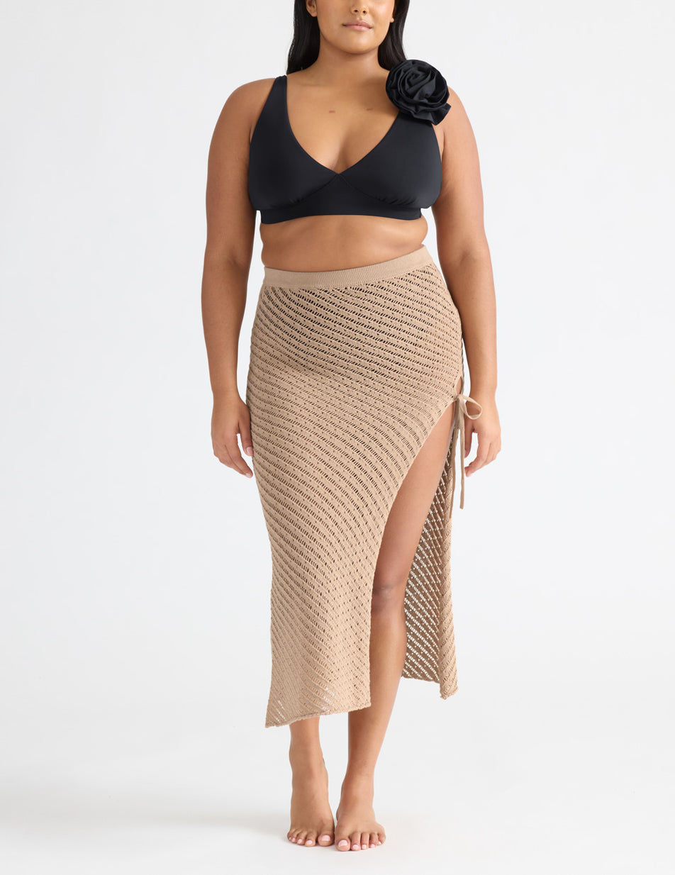 Knix Crochet-Knit Beach Skirts Apricot | AZPDRQ-148