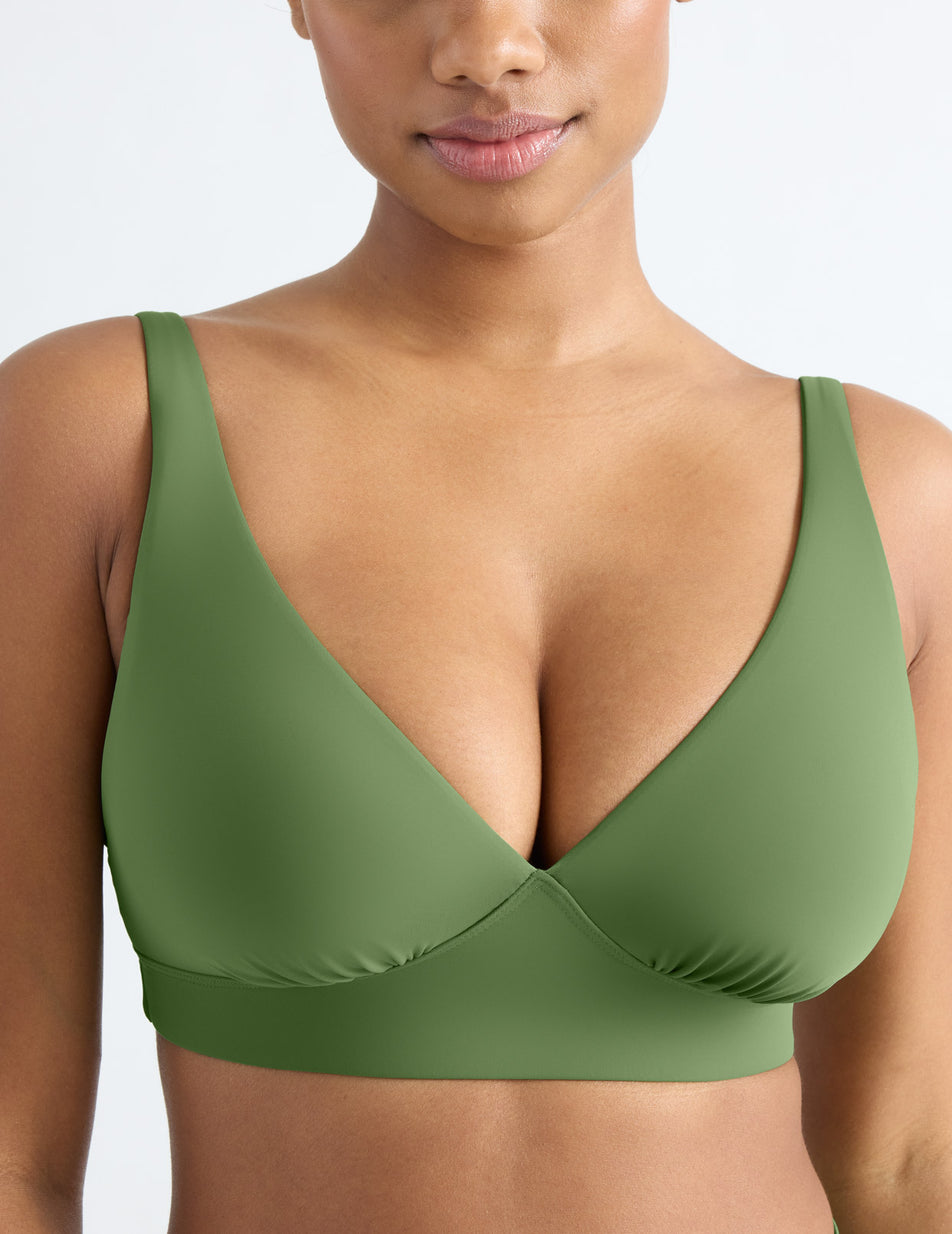 Knix Deep V Bikini Green | FQEMPK-843