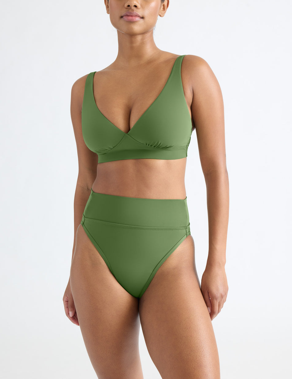 Knix Deep V Bikini Green | FQEMPK-843