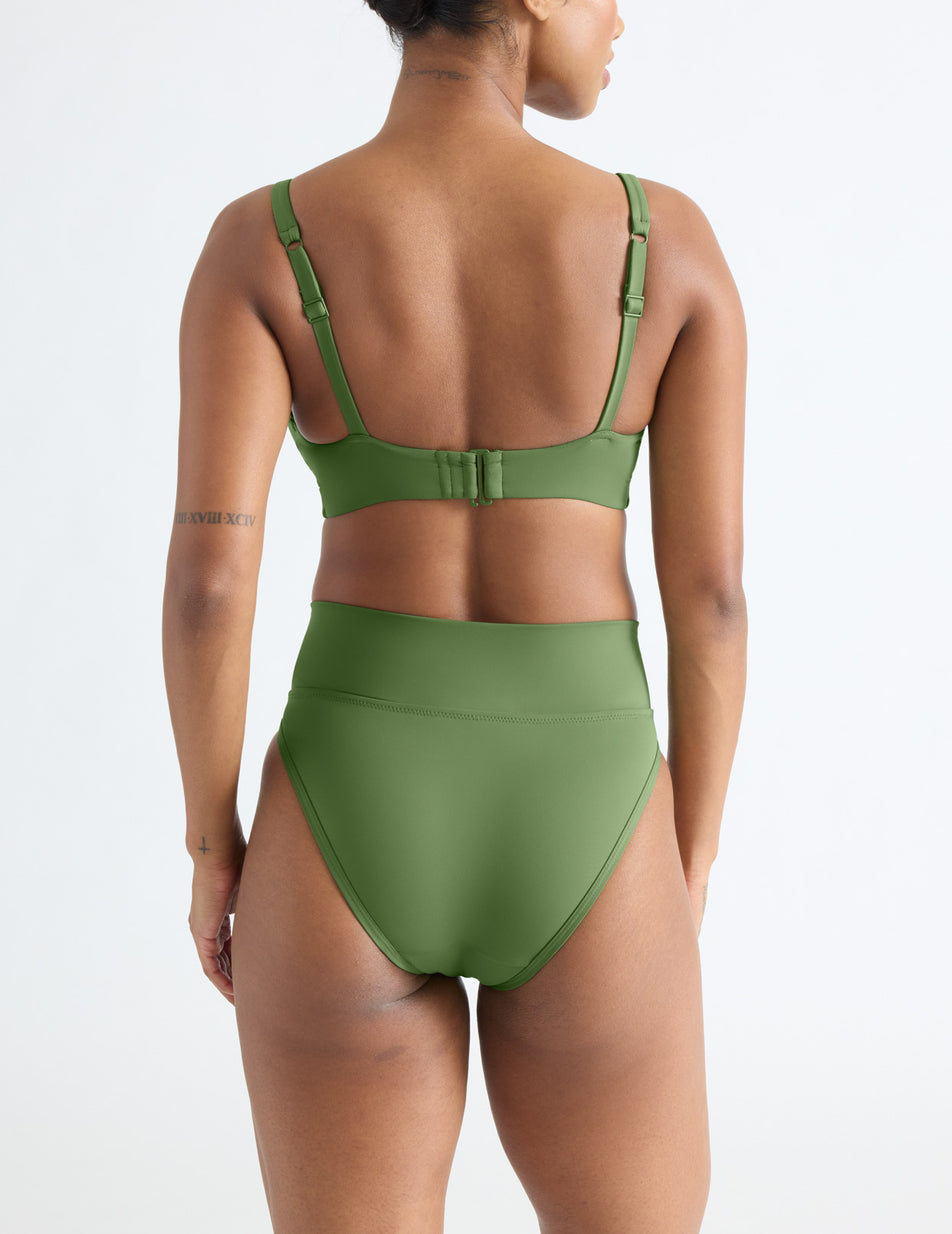 Knix Deep V Bikini Green | FQEMPK-843