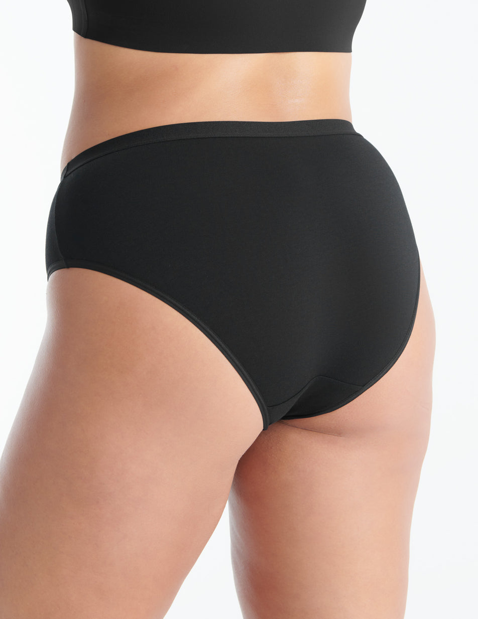 Knix Essential Cotton Modal Bikini Bottoms Black | LKUTYQ-105