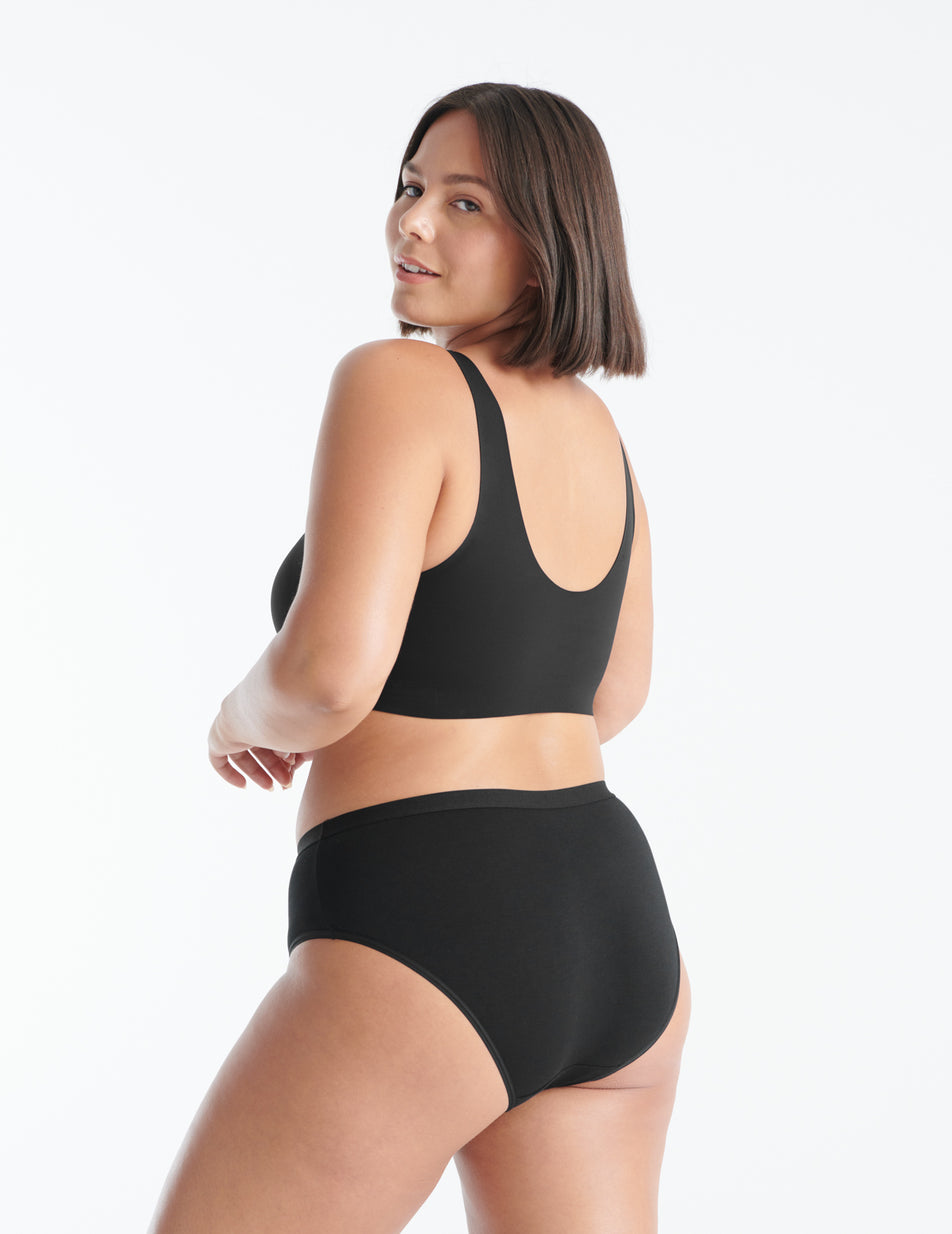 Knix Essential Cotton Modal Bikini Bottoms Black | LKUTYQ-105