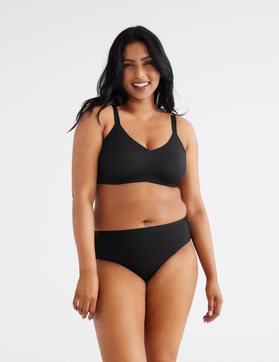 Knix Essential Cotton Modal Bikini Bottoms Black | LKUTYQ-105