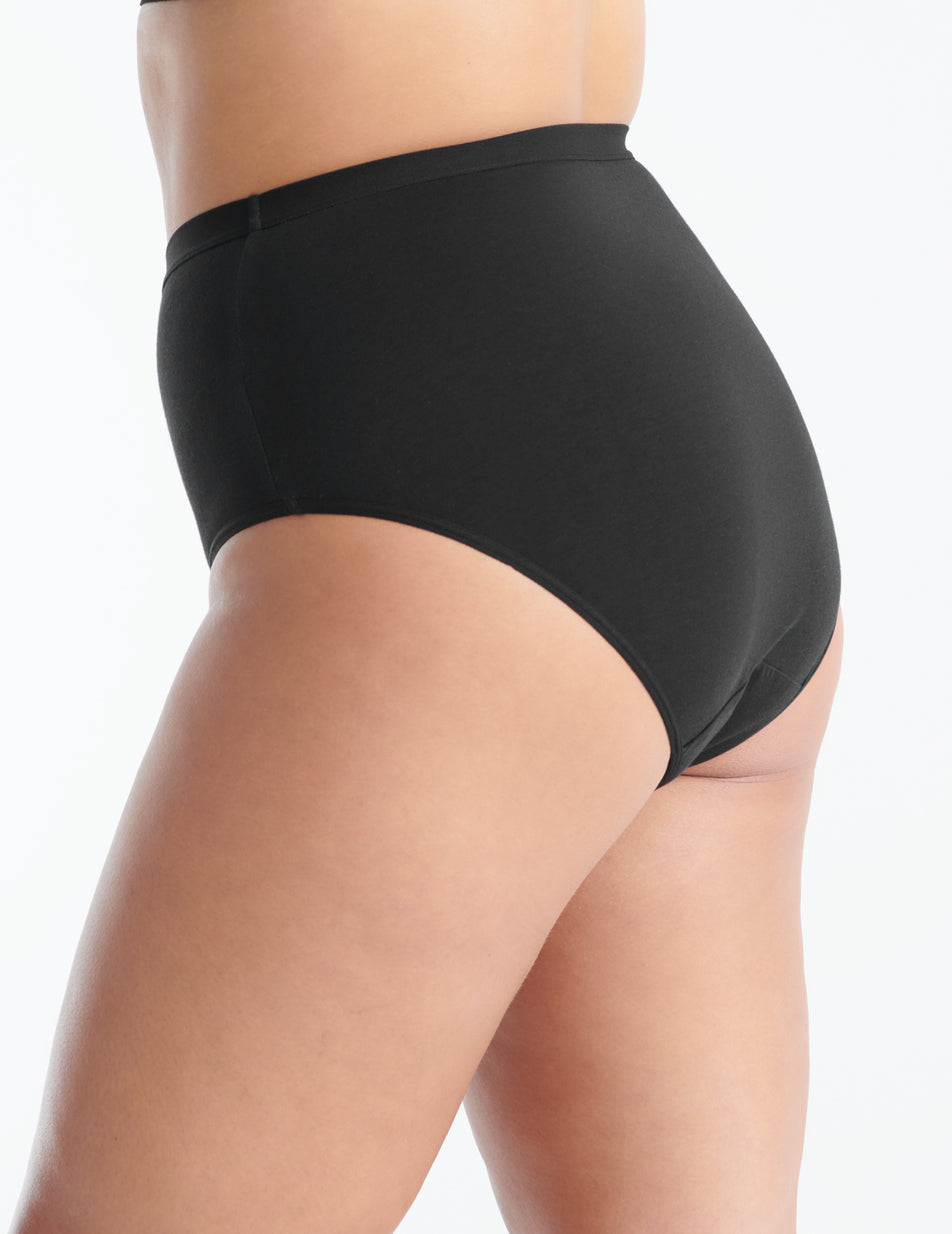 Knix Essential Cotton Modal High Rise Underwear Black | JTUXGL-981