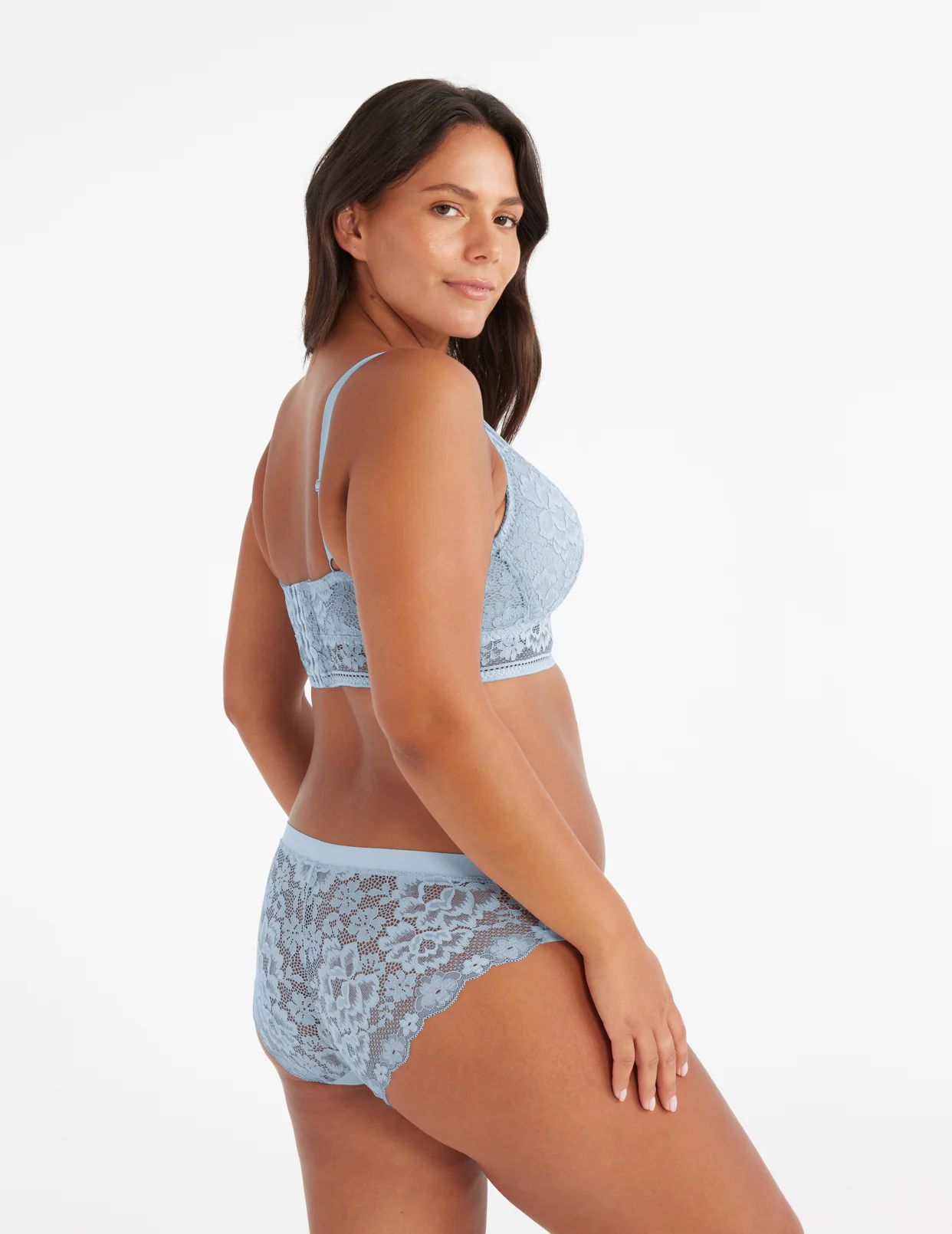 Knix Essential Lace Bikini Bottoms Blue | VHEOZL-184