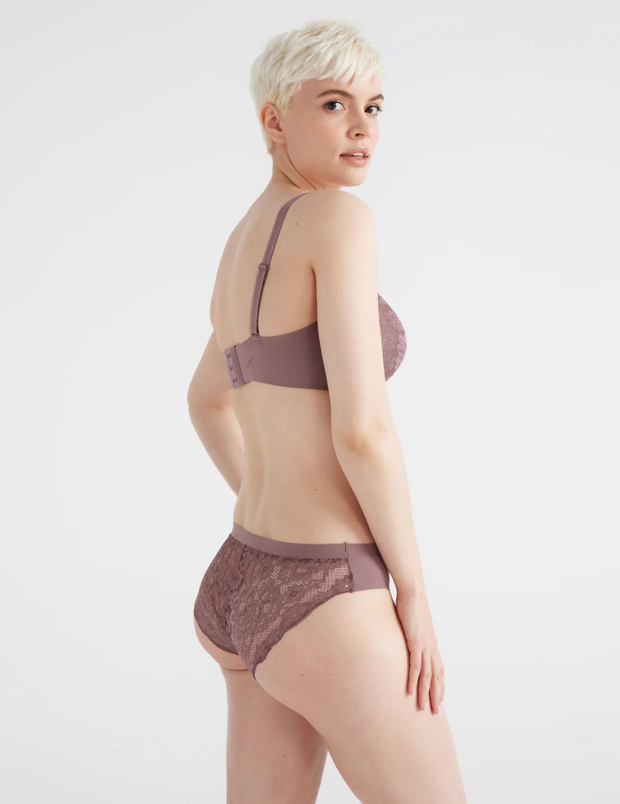 Knix Essential Lace Bikini Bottoms Chocolate | YMSTVE-046