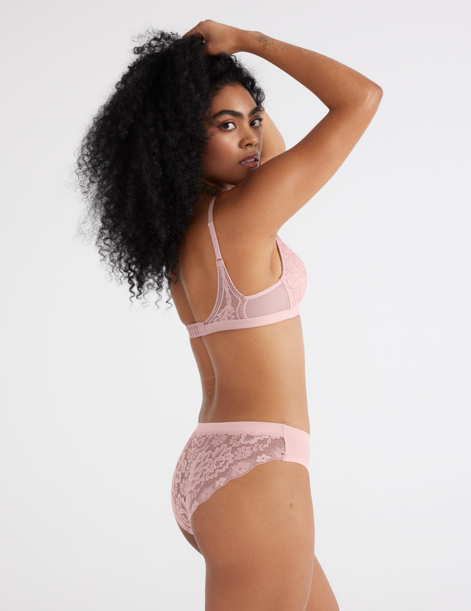 Knix Essential Lace Bikini Bottoms Pink | LZXADC-325