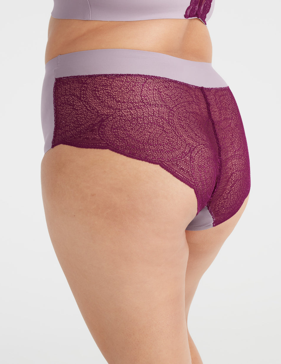 Knix Essential Lace High Rise Underwear Purple | AVRLXN-183