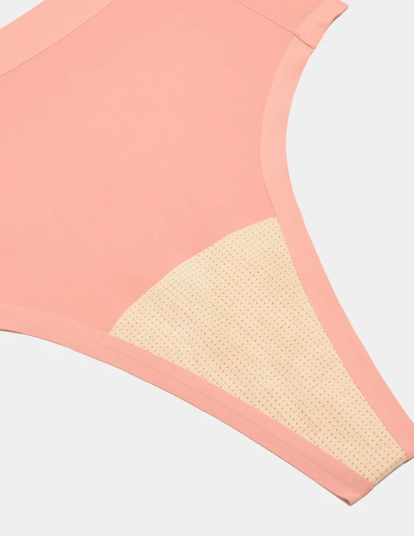 Knix Essential No-Show High Rise Thong Pink | OHJGAL-485