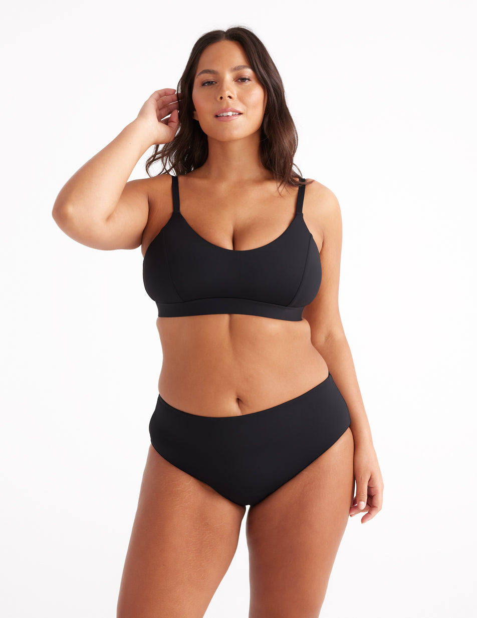 Knix Full Coverage Bikini Swim Bottoms Black | ZYDGSM-970