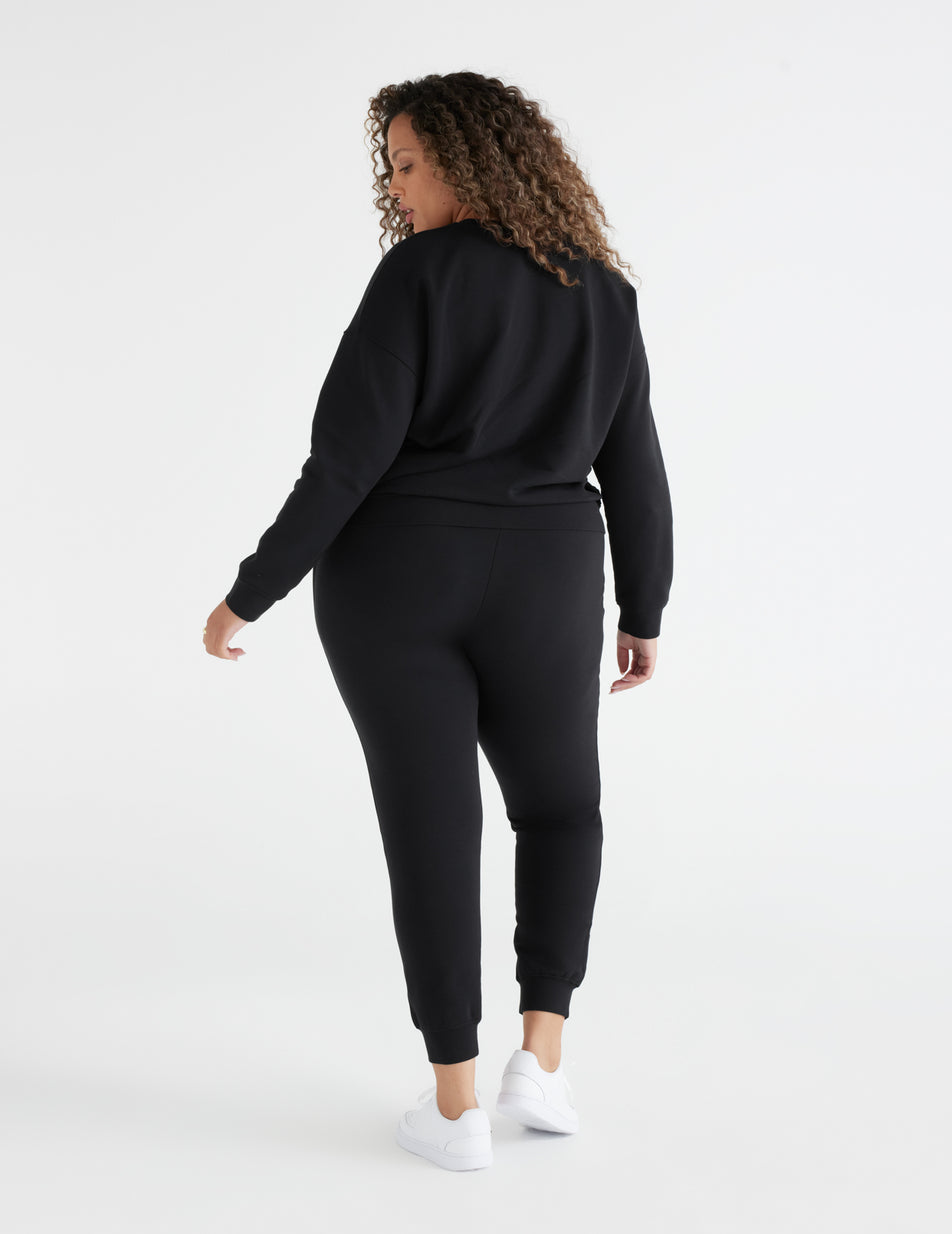 Knix Good to Go Fleece Jogger Black | FWAVGX-037