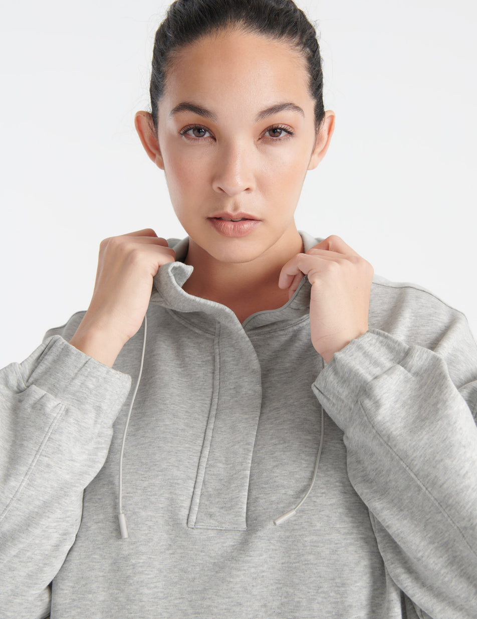 Knix Good to Go Fleece Oversized Hoodie Grey | HRAYWL-826