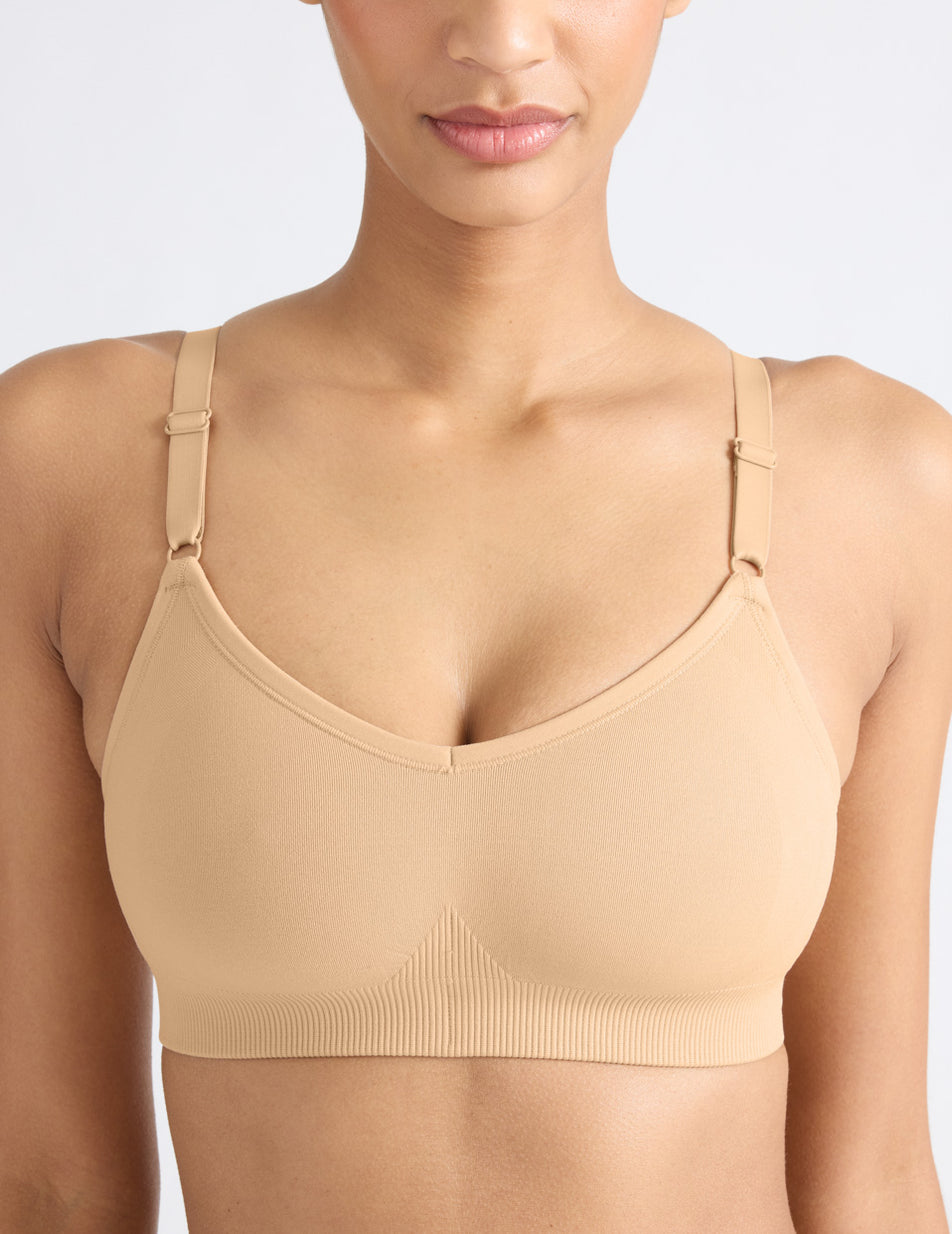 Knix Good to Go Seamless Bras Beige | EDWUOJ-490