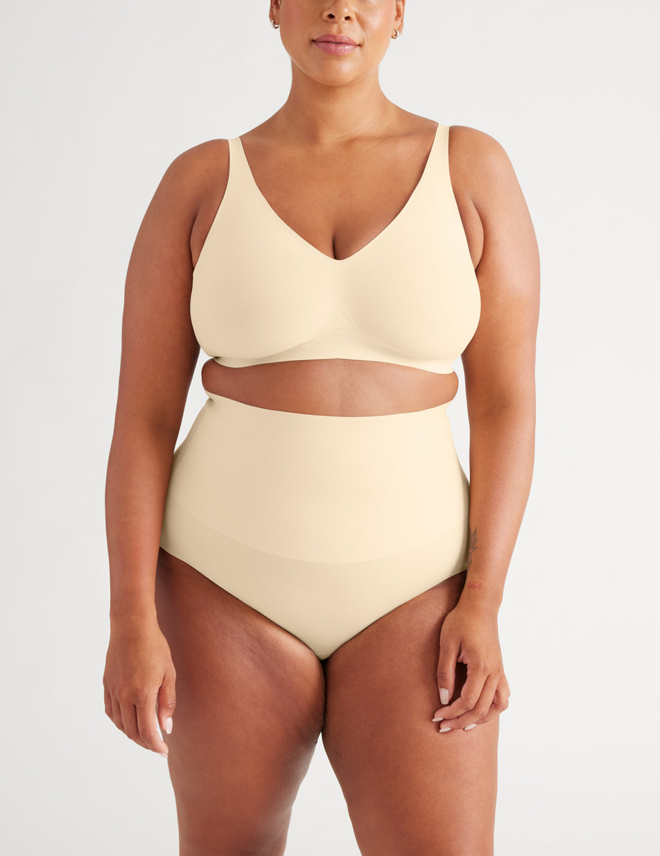 Knix High Rise Shaper Brief Underwear Beige | PKTHYS-167