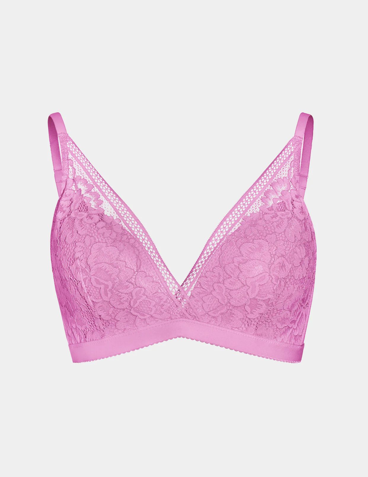 Knix Lace Deep-V Bras Pink | NFZAGL-920