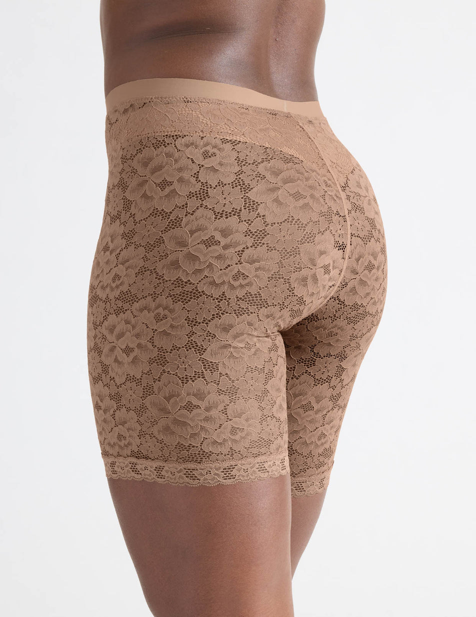 Knix Lace Thigh Saver® 6 Shorts Beige | ABXPNW-872