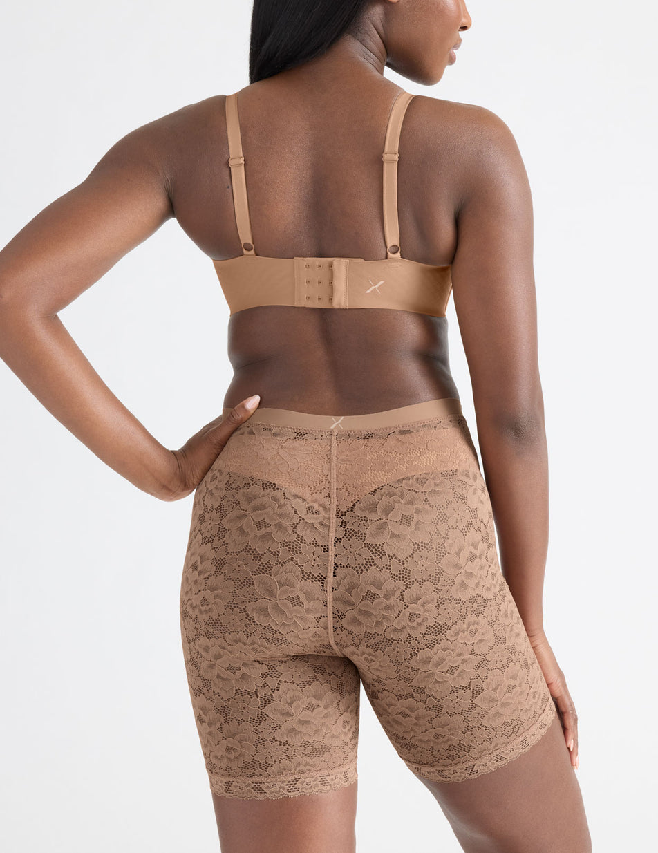 Knix Lace Thigh Saver® 6 Shorts Beige | ABXPNW-872