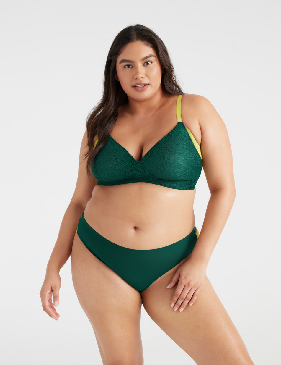 Knix Lace WingWoman Contour Bras Green | DJWOFH-907