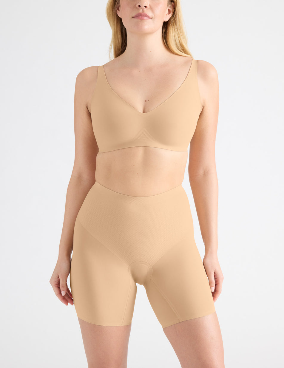 Knix Leakproof Contour Thigh Saver® 6 Shorts Beige | HPFDVX-302