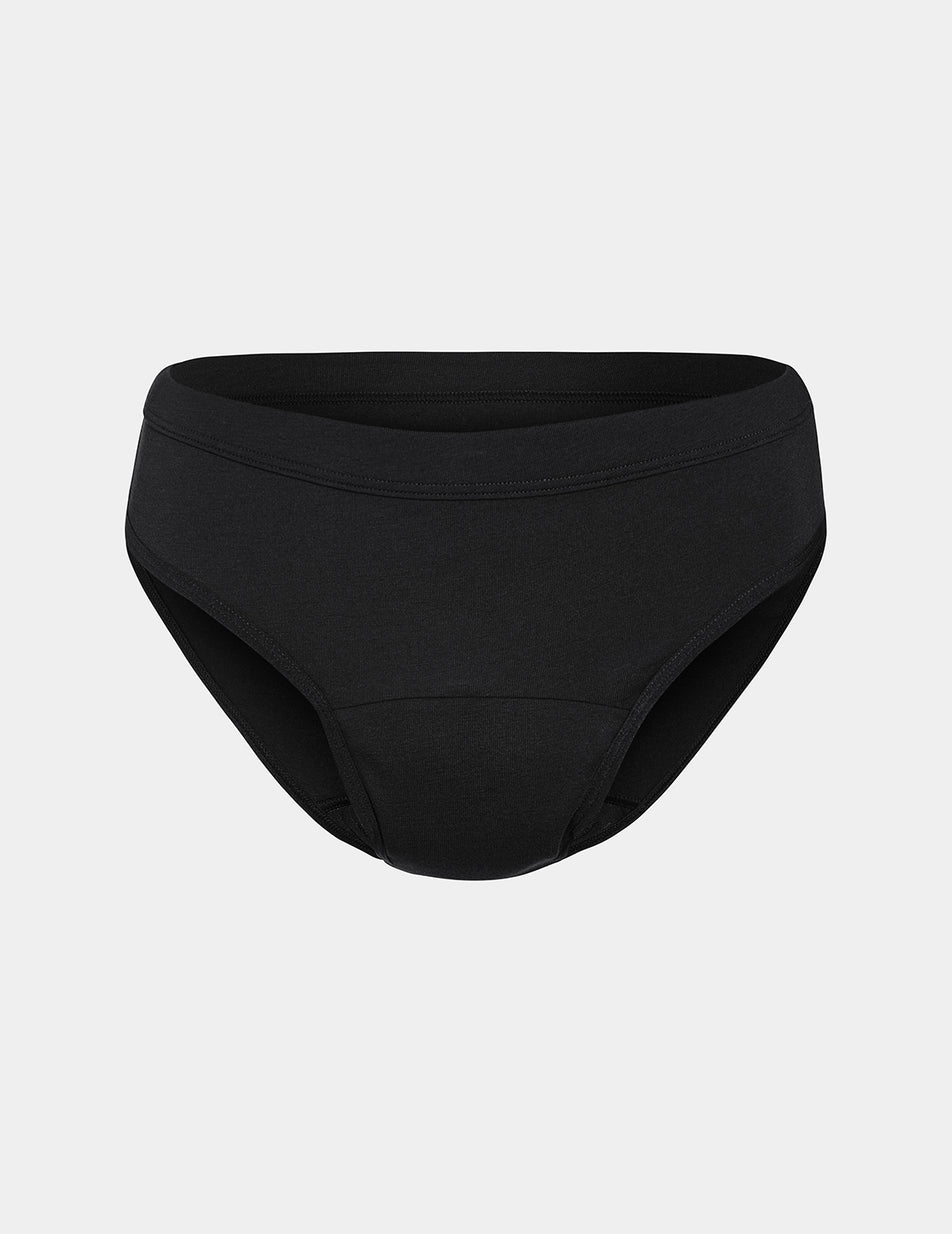 Knix Leakproof Cotton Bikini Bottoms Black | DMSNCA-598