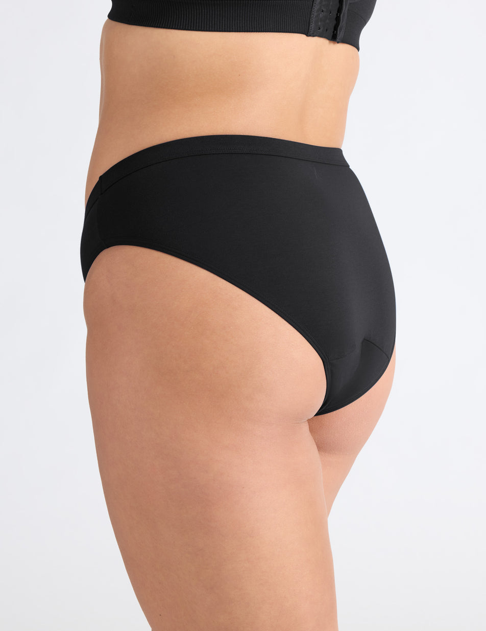 Knix Leakproof Cotton Bikini Bottoms Black | DMSNCA-598