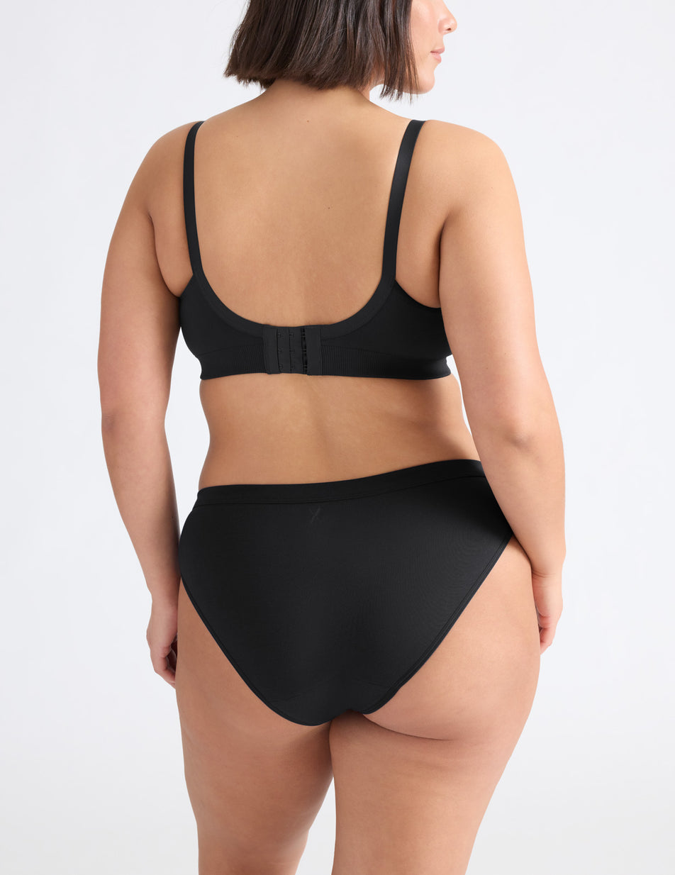 Knix Leakproof Cotton Bikini Bottoms Black | DMSNCA-598