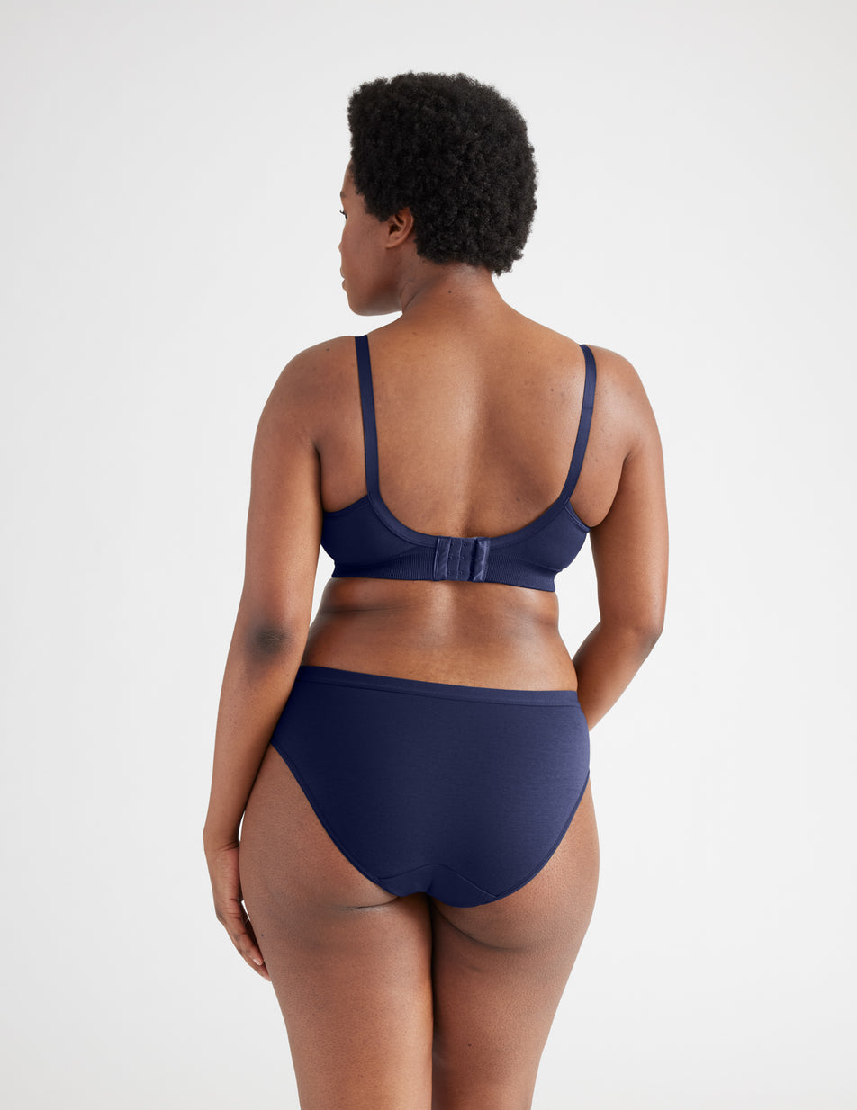 Knix Leakproof Cotton Modal Bikini Bottoms Blue | NGAHSR-015