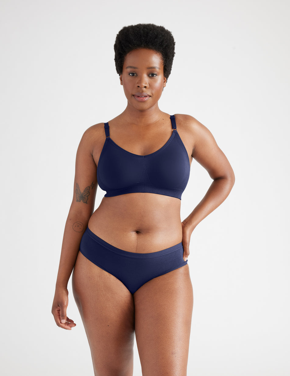 Knix Leakproof Cotton Modal Bikini Bottoms Blue | NGAHSR-015