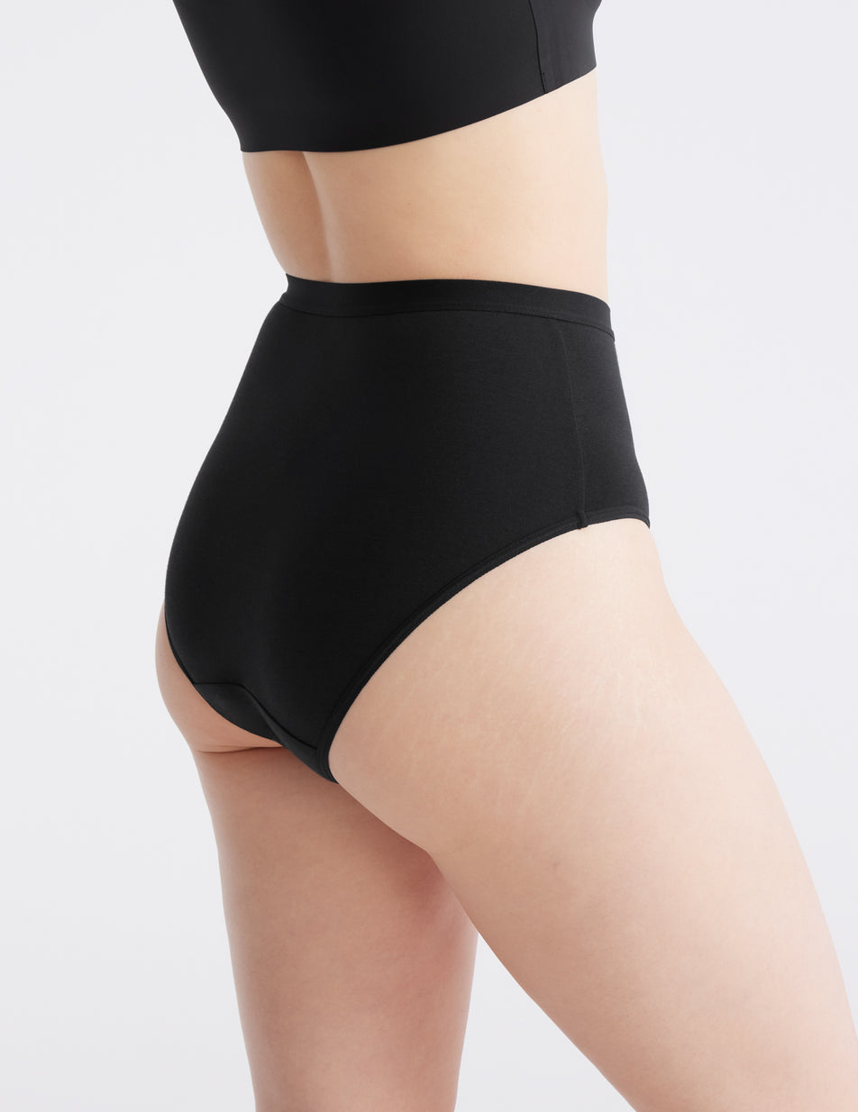 Knix Leakproof Cotton Modal High Rise Underwear Black | LTWKBN-738