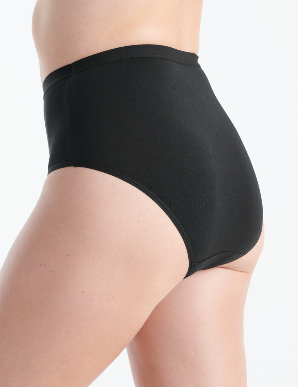 Knix Leakproof Cotton Modal High Rise Underwear Black | LTWKBN-738