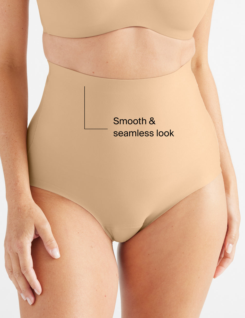 Knix Leakproof High Rise Shaper Brief Underwear Beige | KACLXY-318