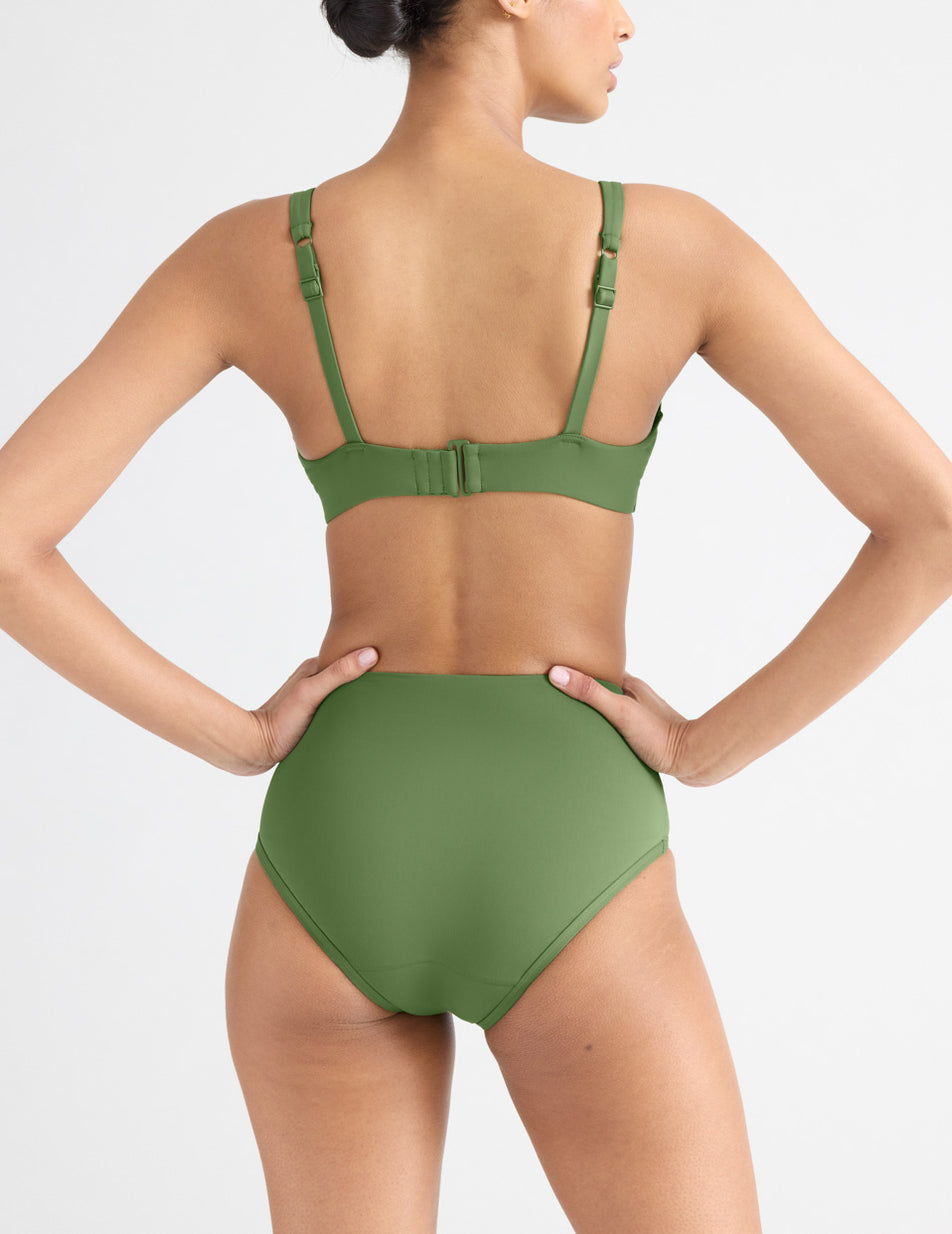 Knix Leakproof High Rise Swim Bottoms Green | JSPRLI-839