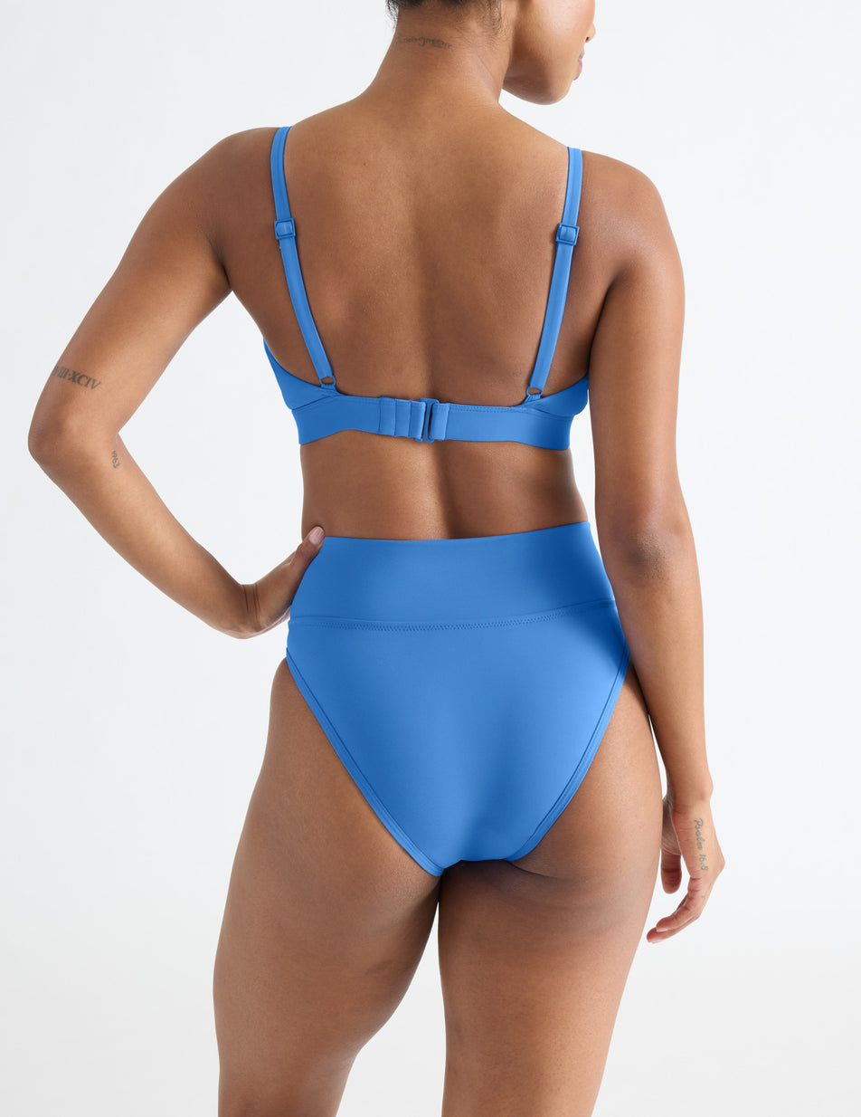 Knix Leakproof Sculpt High Rise High Cut Swim Bottoms Blue | PNAZIQ-372